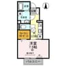 セジュール狭間　A棟 1Kの間取り