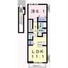エクセレント・御着 1LDKの間取り