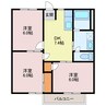 メゾン白国2号棟 3DKの間取り