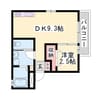 ルミエール神屋町 1DKの間取り