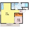 ルミエール神屋町 1DKの間取り