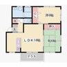 ラシャンス北八代 2LDKの間取り