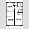 シャトー三木 2DKの間取り