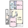 ウィステリア 2LDKの間取り