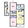 シャン・ド・フルール 2LDKの間取り