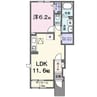 アーバン桜 1LDKの間取り