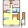 ルノール白浜Ⅰ 2LDKの間取り