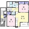 マジェスティⅡ 2DKの間取り