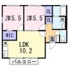 フルーレ 2LDKの間取り