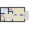 インタービレッジ八代 1Kの間取り