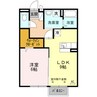 バーディー　コートA棟 1LDKの間取り