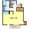 ピクシーヒルズ北平野 1Rの間取り