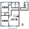 メゾン・ド・プロヴァンス 2LDKの間取り