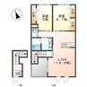 ベルフルール 2LDKの間取り