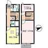 リースランド北条宮の町　B 1DK+Sの間取り