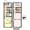 リースランド北条宮の町　B 1DK+Sの間取り