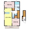 MISTRAL野里 2LDKの間取り