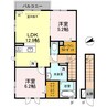 Precio野里 2LDKの間取り