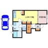 （仮）御国野町新築ハイツ 1LDKの間取り