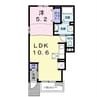 プレアーガーデン 1LDKの間取り