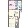 ステラ野里 1LDKの間取り