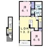 ステラ野里 2LDKの間取り