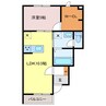 リュッケ御立中 1LDKの間取り