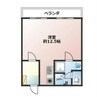 メトレス野里 1Rの間取り
