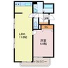 ラシャンス広畑 1LDKの間取り