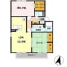 セジュール山陽 2LDKの間取り