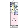 M-ティアラⅡ 1Kの間取り