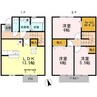 オークスコート西新在家　A棟　 3LDKの間取り
