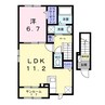 ルニⅤ 1LDKの間取り