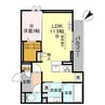 D’ｓ町坪 1LDKの間取り