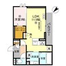 D’ｓ町坪 1LDKの間取り