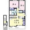シャレード 2LDKの間取り