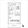 キャッスルコート南八代 1LDKの間取り