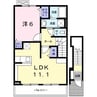 ジラソーレ 1LDKの間取り