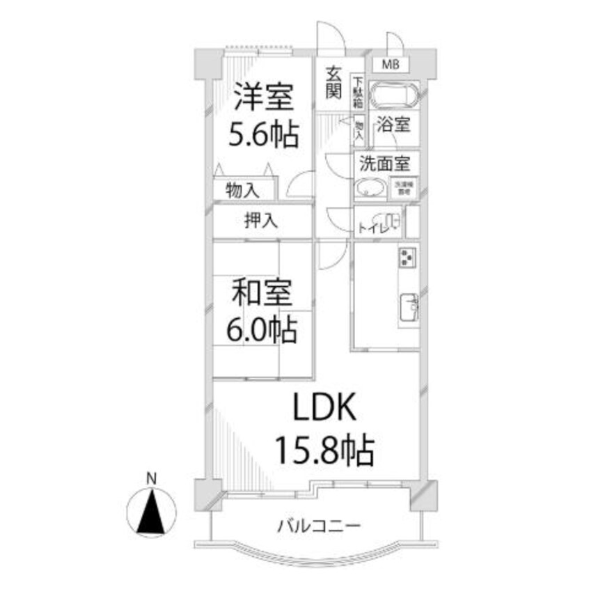 間取図 ネオハイツ今宿A棟