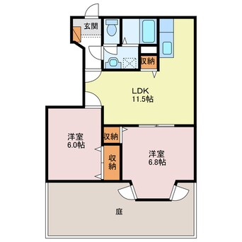 間取図 シャルマンメゾン　B棟