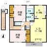 セジュールＭ・青山西 2LDKの間取り