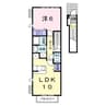 ラ・ペッシェＳ 1LDKの間取り