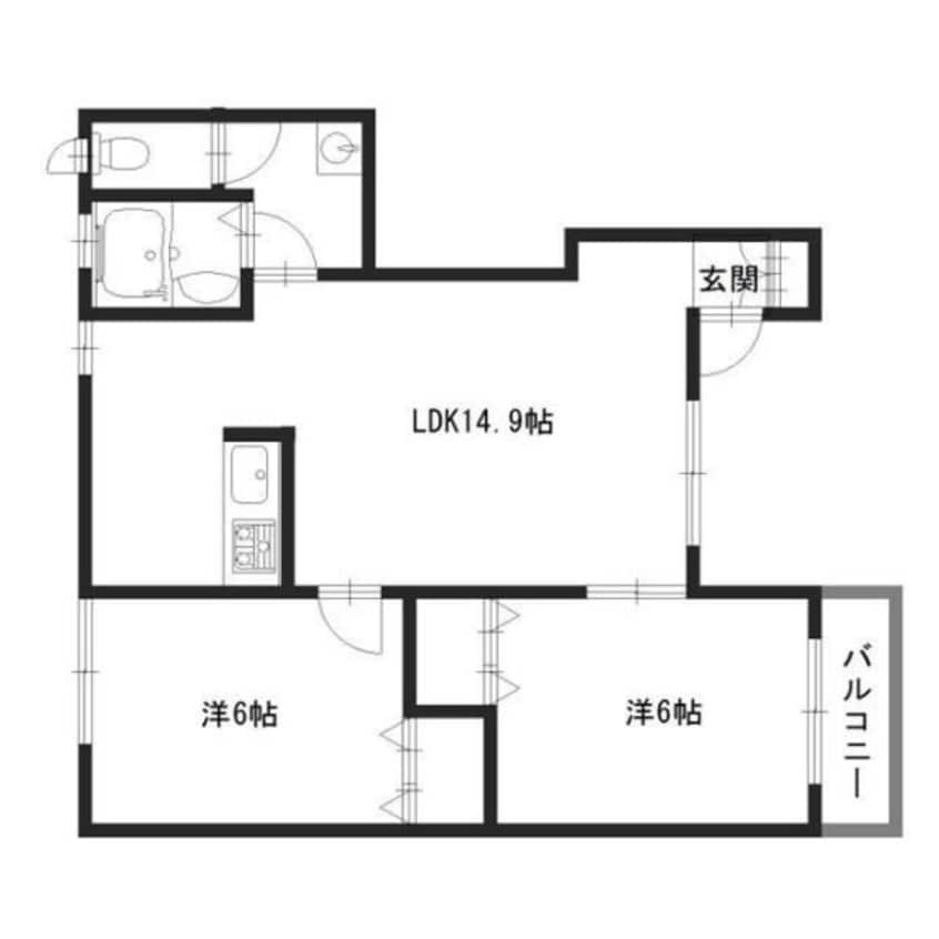 間取図 ラ・スコレール水上