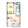 クレーブラット 1LDKの間取り