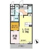 セジュール町坪 1LDKの間取り