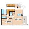 オーシャンコート北今宿Ｂ棟 1LDKの間取り