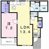 ビオラ・フィオーレ・辻井 1LDKの間取り