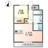 ソレイアード 1LDKの間取り