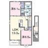 メゾン・ヴェルテ 2LDKの間取り