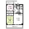 コーポラスピーチ 2LDKの間取り